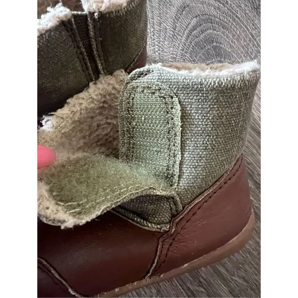 Carter's Baby Toddler Boots Brown/Olive Size 6